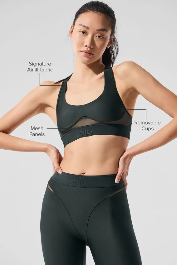 Soutien-gorge Airlift Rebel - Vert anthracite