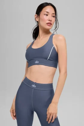 Soutien-gorge Airlift Suit Up – Bleu pierre/Blanc