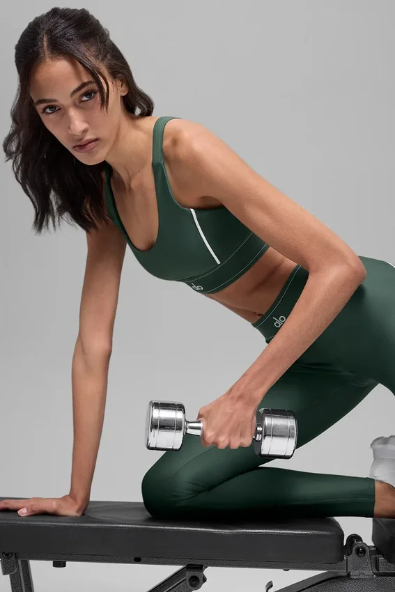 Soutien-gorge Airlift Suit Up - Vert trèfle/Blanc