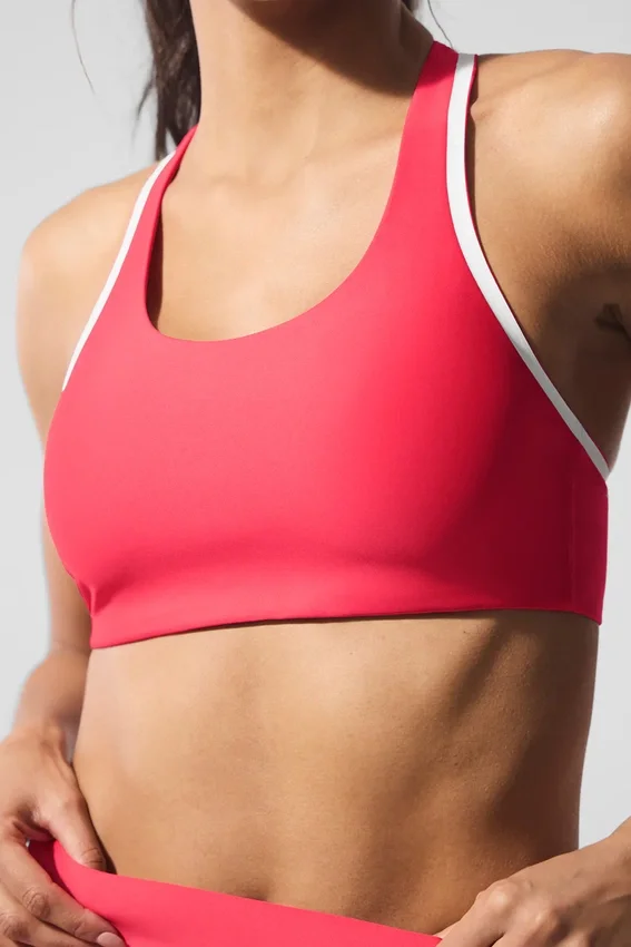 Soutien-gorge Airlift Super Sleek Contrast - Rouge bonbon/Blanc