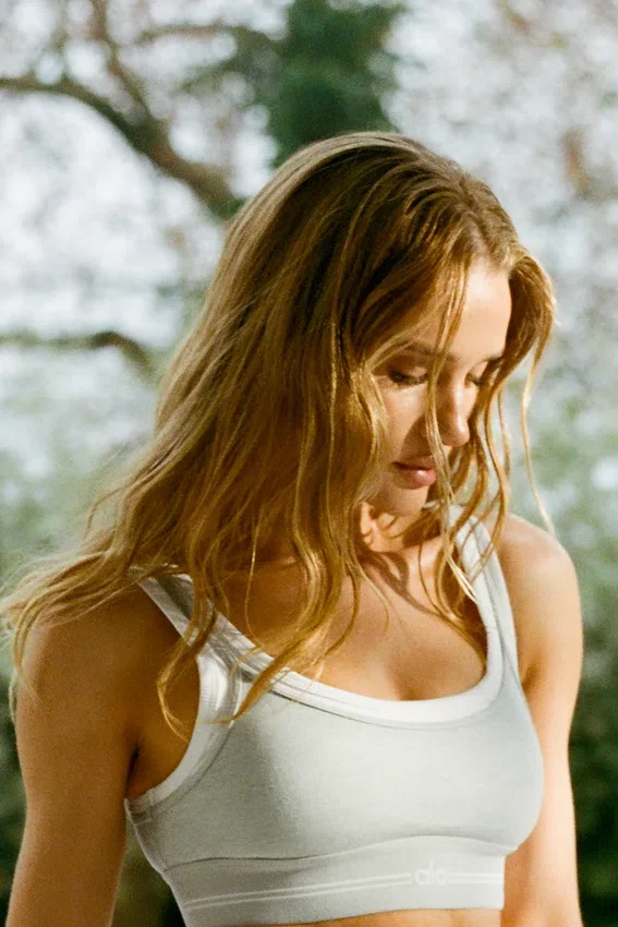 Soutien-gorge Alosoft « Better Together » - Gris chiné athlétique/Blanc