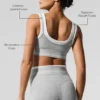 Soutien-gorge Alosoft « Better Together » - Gris chiné athlétique/Blanc