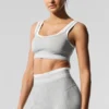 Soutien-gorge Alosoft « Better Together » - Gris chiné athlétique/Blanc