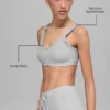 Soutien-gorge Alosoft Center Stage - Gris chiné athlétique