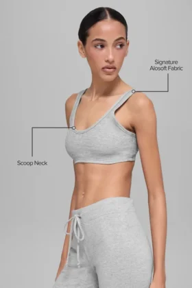 Soutien-gorge Alosoft Center Stage – Gris chiné athlétique