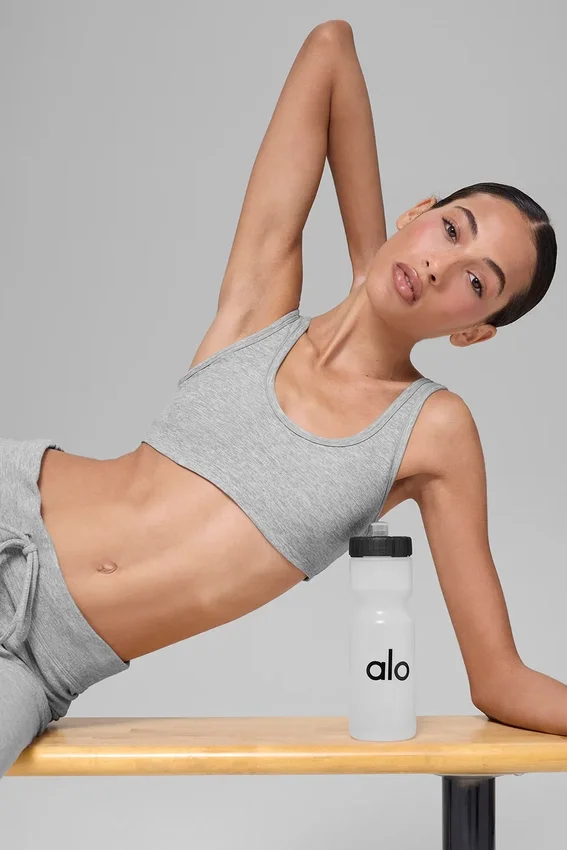 Soutien-gorge Alosoft Center Stage - Gris chiné athlétique