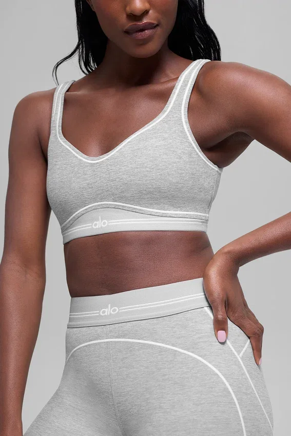 Soutien-gorge Alosoft Heart Throb - Gris chiné athlétique/Blanc