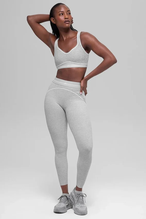 Soutien-gorge Alosoft Heart Throb - Gris chiné athlétique/Blanc