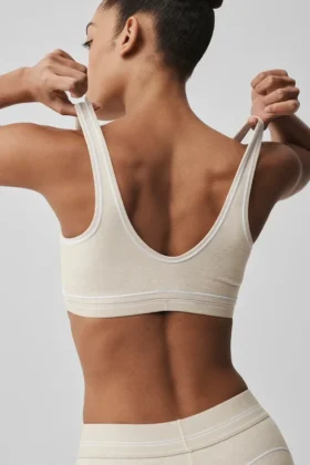 Soutien-gorge Alosoft Heart Throb – Gris chiné avoine/Blanc
