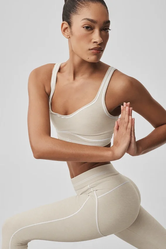 Soutien-gorge Alosoft Heart Throb - Gris chiné avoine/Blanc