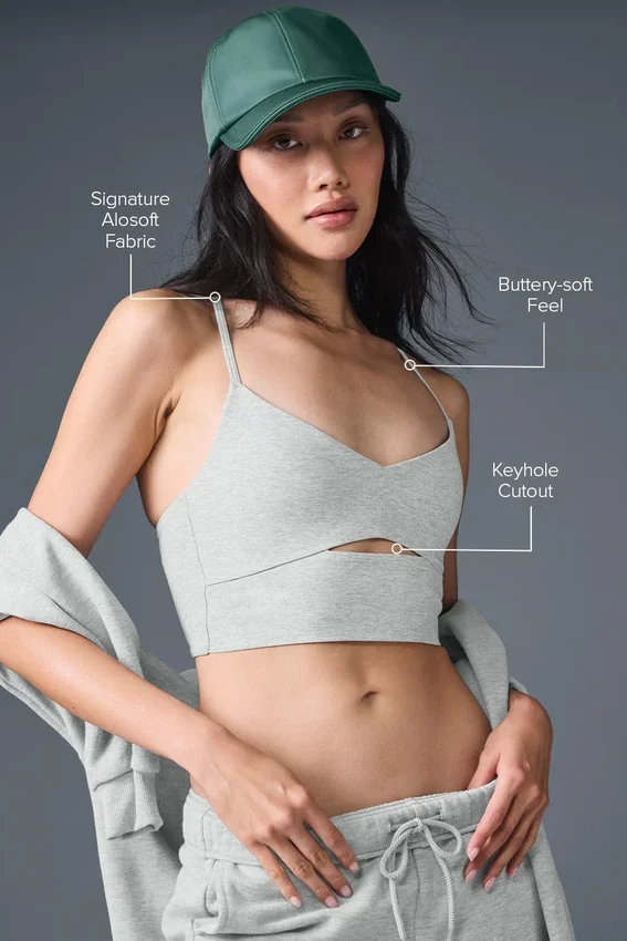 Soutien-gorge Alosoft Highlight - Gris chiné athlétique