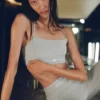 Soutien-gorge Alosoft Relay - Gris chiné athlétique/Blanc