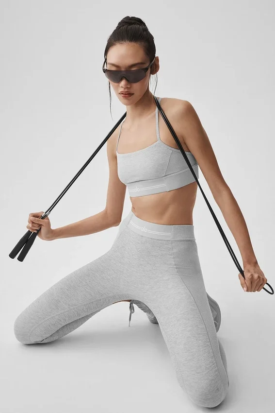 Soutien-gorge Alosoft Relay - Gris chiné athlétique/Blanc