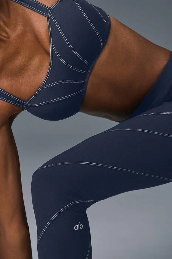 Soutien-gorge Alosoft Sunray - Bleu marine/Ivoire