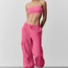Pantalon cargo Megastar taille basse - Rose paradisiaque