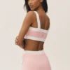 Soutien-gorge « Capri Dream » en coton et cachemire – Rose ensoleillé/Blanc