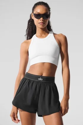 Soutien-gorge à col haut Seamless Delight – Blanc