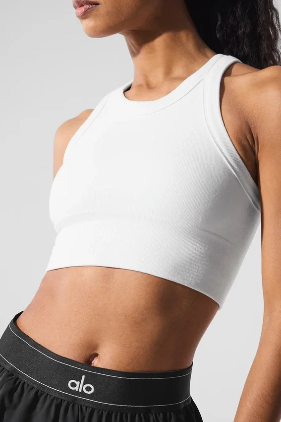 Soutien-gorge à col haut Seamless Delight - Blanc