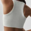 Soutien-gorge à col haut Seamless Delight - Blanc chiné