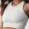 Soutien-gorge à col haut Seamless Delight - Blanc chiné