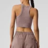 Soutien-gorge à col haut Seamless Delight - Gris champignon