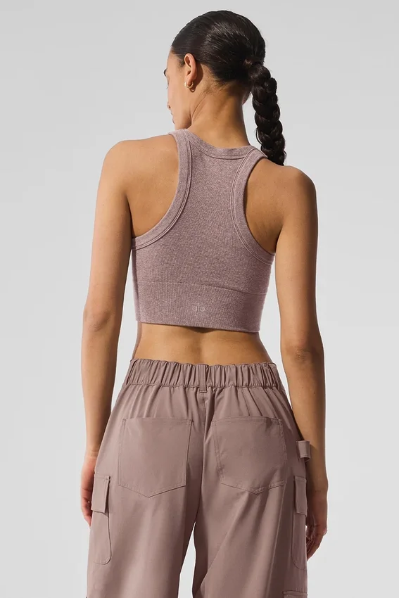 Soutien-gorge à col haut Seamless Delight - Gris champignon