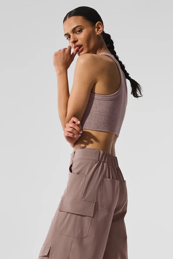 Soutien-gorge à col haut Seamless Delight - Gris champignon