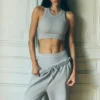 Soutien-gorge à col haut Seamless Delight - Gris chiné athlétique