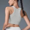 Soutien-gorge à col haut Seamless Delight - Gris chiné athlétique