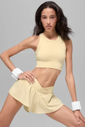 Soutien-gorge à col haut Seamless Delight – Jaune bougie