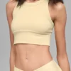 Soutien-gorge à col haut Seamless Delight - Jaune bougie