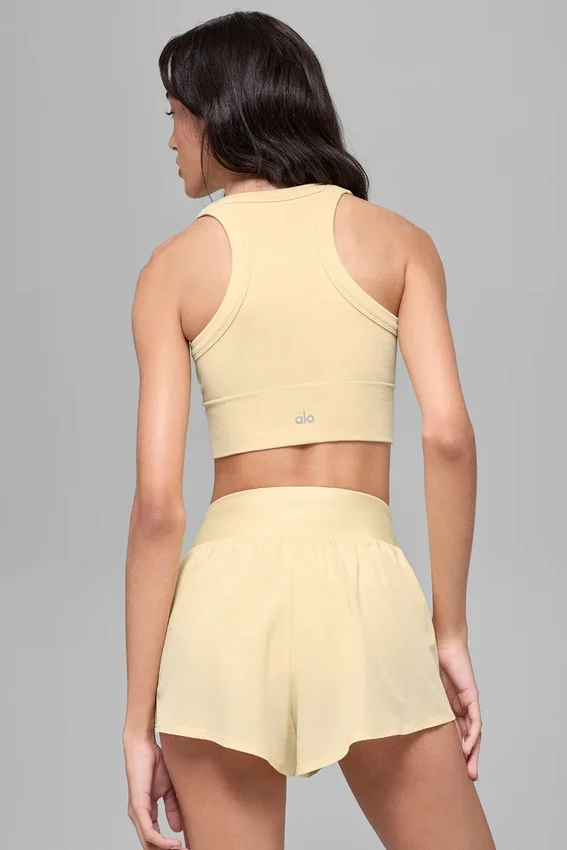 Soutien-gorge à col haut Seamless Delight - Jaune bougie