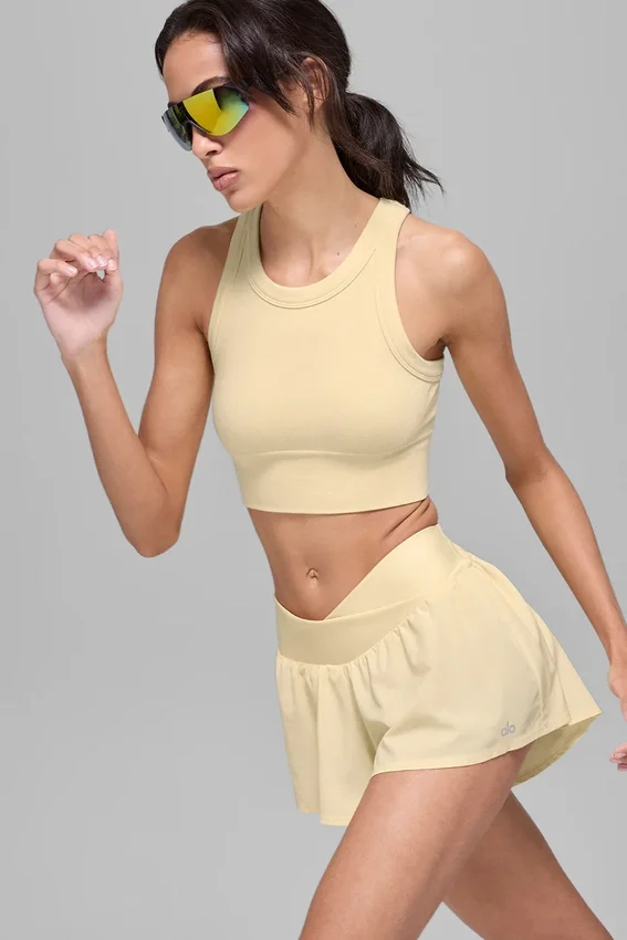 Soutien-gorge à col haut Seamless Delight - Jaune bougie