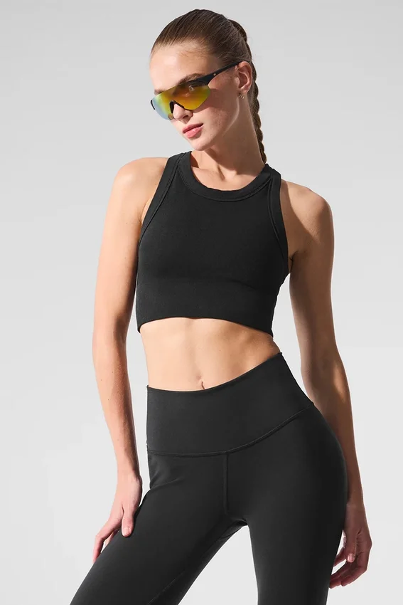 Soutien-gorge à col haut Seamless Delight - Noir