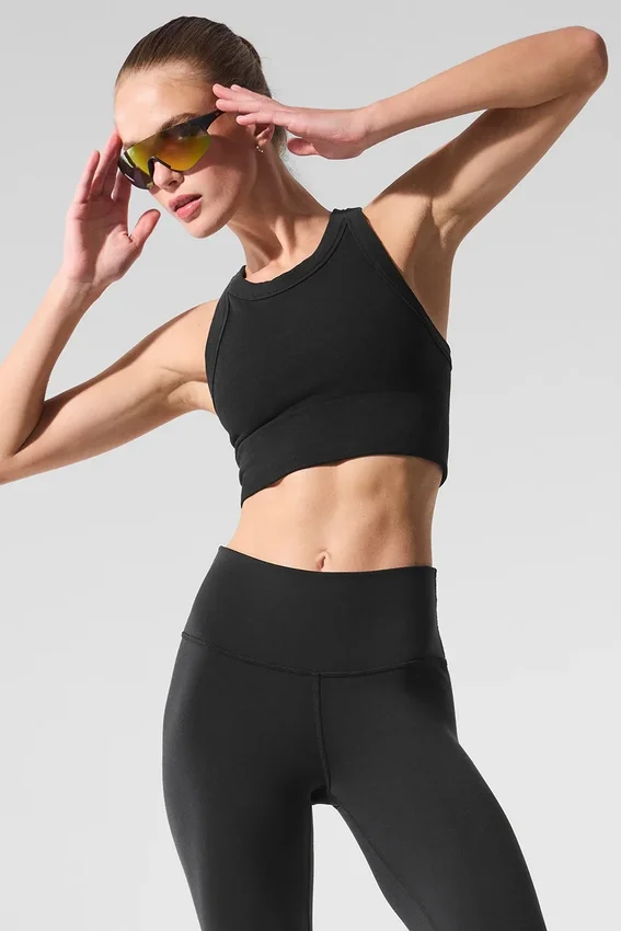 Soutien-gorge à col haut Seamless Delight - Noir
