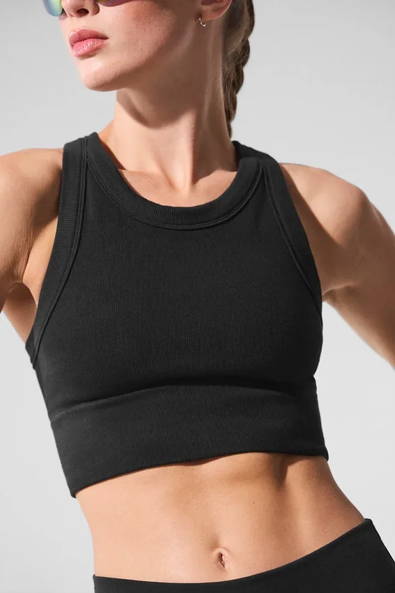 Soutien-gorge à col haut Seamless Delight - Noir
