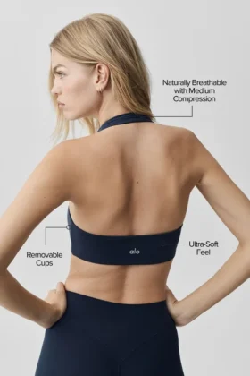 Soutien-gorge dos nu Alo Softsculpt Feel the Heat – Bleu marine