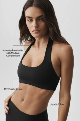 Soutien-gorge dos nu Alo Softsculpt Feel the Heat – Noir