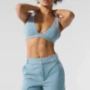 Soutien-gorge Dreamer en micro-velours côtelé - Bleu céleste