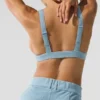 Soutien-gorge Dreamer en micro-velours côtelé - Bleu céleste