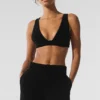 Soutien-gorge Dreamer en micro-velours côtelé - Noir