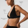 Soutien-gorge Dreamer en micro-velours côtelé - Noir