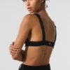 Soutien-gorge Dreamer en micro-velours côtelé - Noir