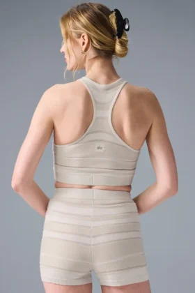 Soutien-gorge en maille Sport Play – Ivoire/Alabâtre