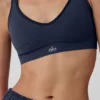 Soutien-gorge Favorite sans coutures à côtes - Bleu marine