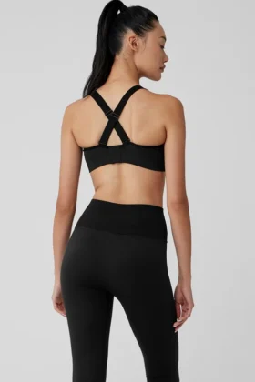 Soutien-gorge « Favorite » sans coutures à côtes — Noir