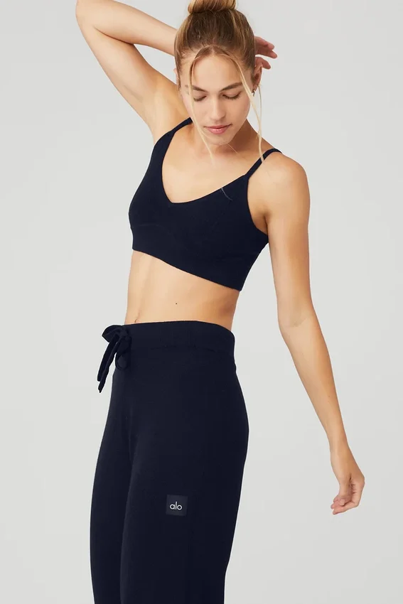 Soutien-gorge Jet Set en cachemire - Bleu marine
