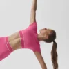 Soutien-gorge à manches courtes Alo Softsculpt « Amp It up » - Rose paradisiaque
