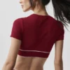 Soutien-gorge à manches courtes Alo Softsculpt « Amp It up » - Summer Romance Red