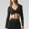 Soutien-gorge à manches longues Airlift Mesh Divine - Noir